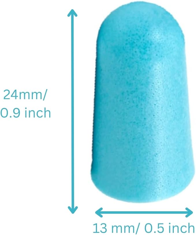 Quality Foam Blue Earplugs - 50 Pairs Bulk Pack, 32db High Decibel Noise Cancelling Ear Plugs for Sleeping, Snoring, Work, Construction, Woodworking - Disposable, Soft, Comfortable, & Soundproof