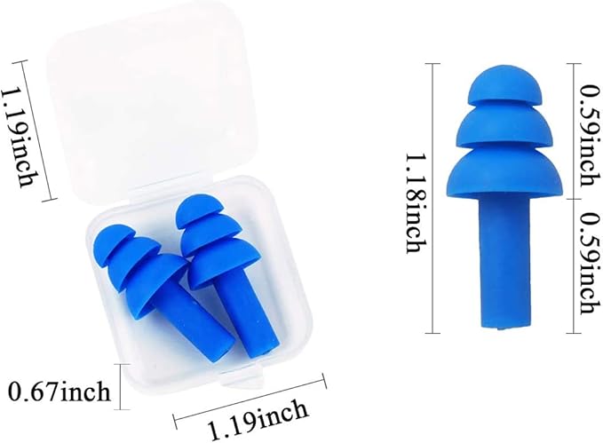 Silicone Ear Plugs for Sleeping,12 Pairs Soft Waterproof Noise Canceling Reduction Earplugs Waterproof Reusable Sound Blocking Earplugs for Concert,Swimming,Study,Loud Noise,Snoring (12 Pack)