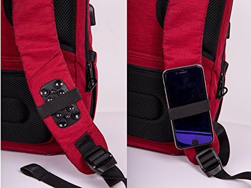 Rocktraveler RTL17RD Leisure Anti-theft Backpack Lap Top Bag, Red