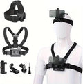 7Pcs Camera Mobile Phone Accessories Kit,Phone Chest Mount Harness for All iPhones,Stable Secure Hands Free for Filming Video Tools,POV/VLOG, Fishing,Biking Body Camera Mount for All GoPro