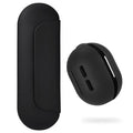 AGIKET 2 IN 1 Silicone Makeup Brush Holder with Beauty Make Up Sponge Holder Case：Soft Portable Cosmetic Face Brushes Holder with Upgrade Anti-Fall Out Magnetic Closure - Black