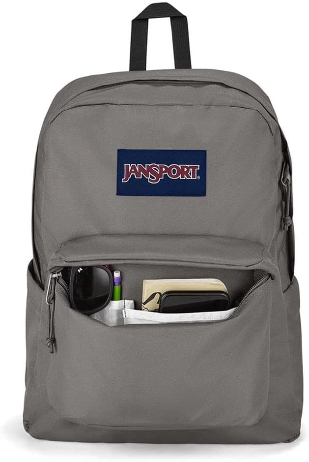 JanSport SuperBreak Plus Backpack with Padded 15-inch Laptop Sleeve and Integrated Bottle Pocket - Spacious and Durable Daypack for Work and Travel - Graphite Grey