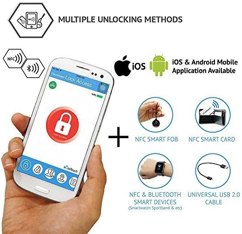 eGeeTouch Smart Travel Lock-Secure & Track Your Luggage/Backpack Anywhere You go.. (Mix 2 Pack)