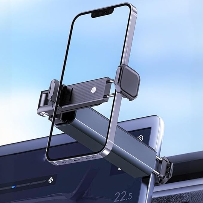 ARFUKA Airplane Phone Holder Adjustable Travel Essentials Phone Holder Mount Desktop Aluminum Handsfree Phone Stand with 360 Rotation for Flying Home Office