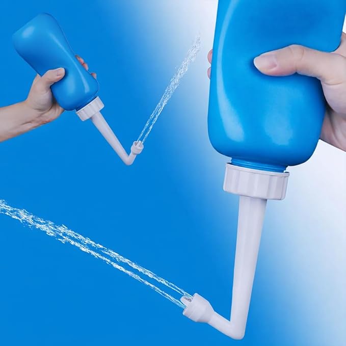 Go Portable Bidet Bottle – Travel Bidet for Gentle Cleansing, Angled Nozzle, Squeeze Bottle Spray, Compact & Leak-Resistant Personal Hygiene Wash (Portable Bidet | Gentle Wash)