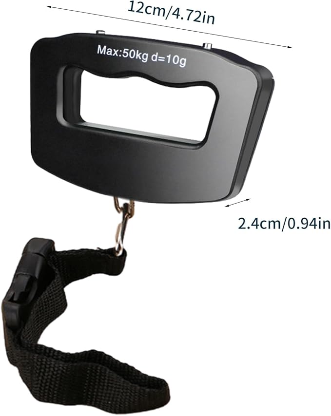 Digital Luggage Scale Portable Suitcase Weighing Scale 110lb/50kg Portable Handheld Suitcase Weight Scale with Hook