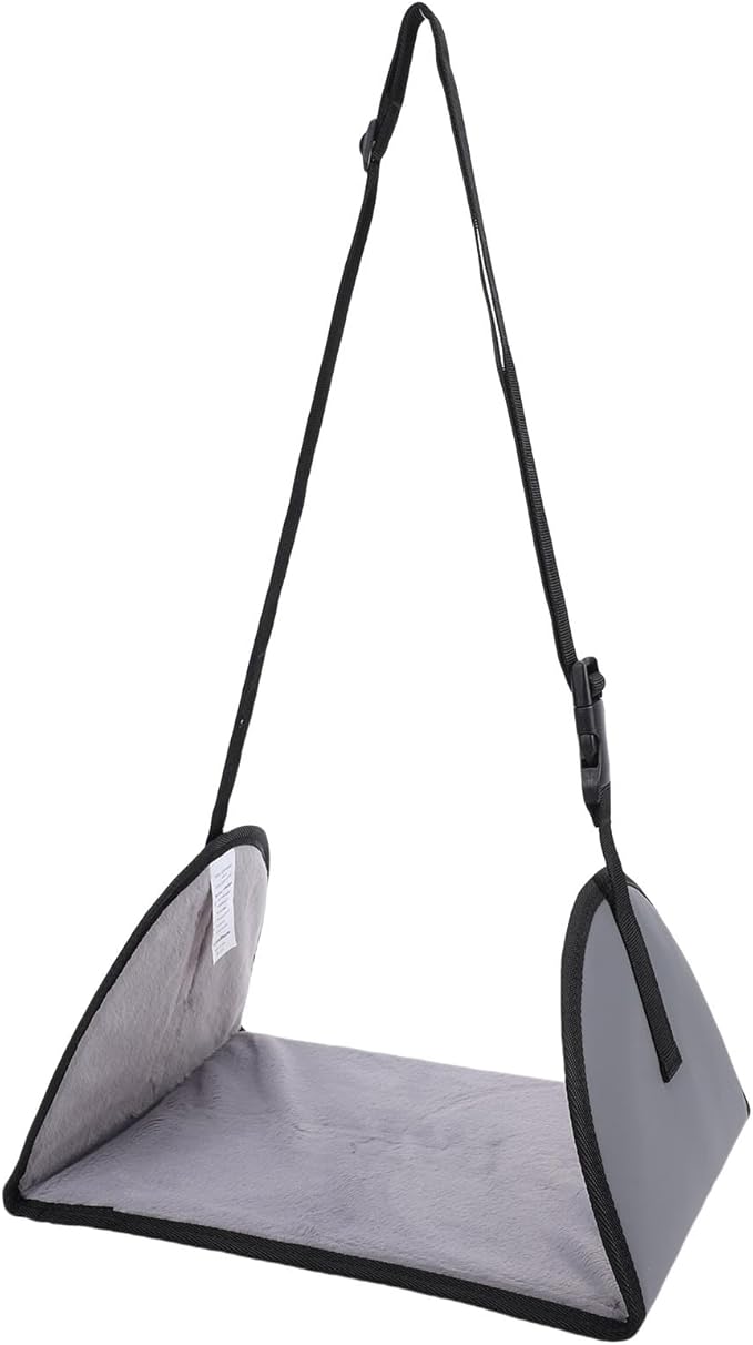 Foot Hammock for Plane Travel, Airplane Foot Rest with Extended Adjustment Strap, Travel Essentials to Relax Your Feet (Grey)