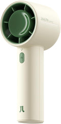 JISULIFE Handheld Turbo Fan, 4000mAh Rechargeable Portable Fan with Neck Strap, Stickers, Christmas Stockings, Ideal for Travel, Camping. Gifts for Women, Men, Kids (Beige)