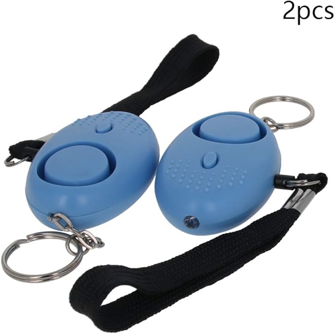 Othmro Safe Sound Personal Alarm 2 Pack 130DB Personal Security Alarm Keychain with LED Lights, Emergency Safety Alarm for Women, Men, Children, Elderly Light Blue