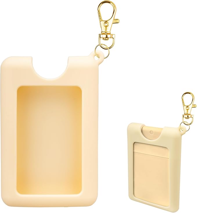 Silicone Case Compatible with Noshinku Pocket Hand Sanitizer, Protective Case with Keychain for Travel Size