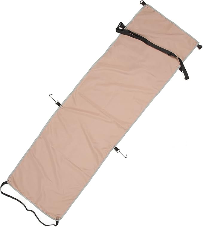 Ergonomic Airplane Footrest Hammock Cover Adjustable Travel Footrest for Improved Sitting Position on Planes Buses and Outdoor Seating (Khaki)