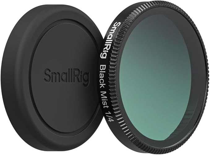 SmallRig 1/4 Black Mist Filter for DJI Osmo Action 6, Snap On Black Diffusion 1/4 Filter with Silicone Cover & Cleaning Cloth, HD Optical Glass, Multi-Coated - 6086