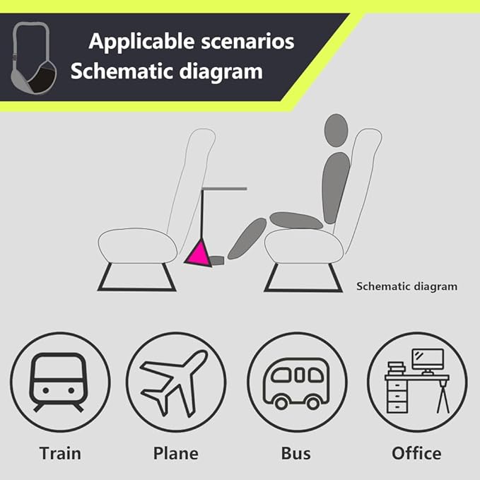 Plane Foot Hammock Portable Airplane Footrest to Relax Your Feet Airplane Travel Accessories Desk Foot Hammock Travel Foot Rest Comfy Foot Hanger Airplane