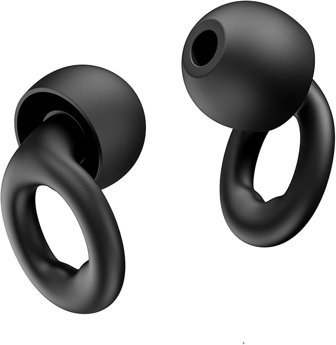 Ear Plugs for Sleep – Super Soft, Reusable Hearing Protection in Flexible Silicone for Noise Reduction & Flights - 8 Ear Tips in XS/S/M/L -Black.Hearing Protection Ear Plugs Noise Cancelling 30dB