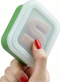AIMAIAIMAI Shampoo Bar Travel Case Compatible with Kitsch, Leakproof Silicone Small Travel Soap Case with Draining Pad, Portable Soap Container for Gym & Camping, 1 Pack (Mint Green)