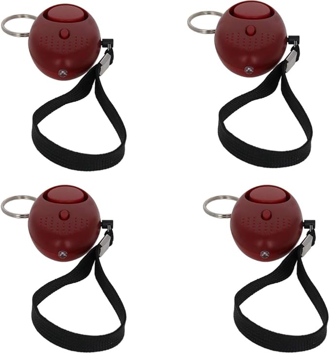 Othmro Safe Sound Personal Alarm 4 Pack 130DB Personal Security Alarm Keychain with LED Lights, Emergency Safety Alarm for Women, Men, Children, Elderly Red