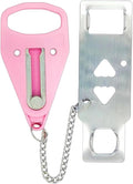 Portable Door Lock, Extra Lock for Additional Privacy and Safety in Apartment Home, Protect Family Security and Prevent Unauthorized Entry in Traveling, Home, Bedroom, Hotel, Apartment. (Pink)