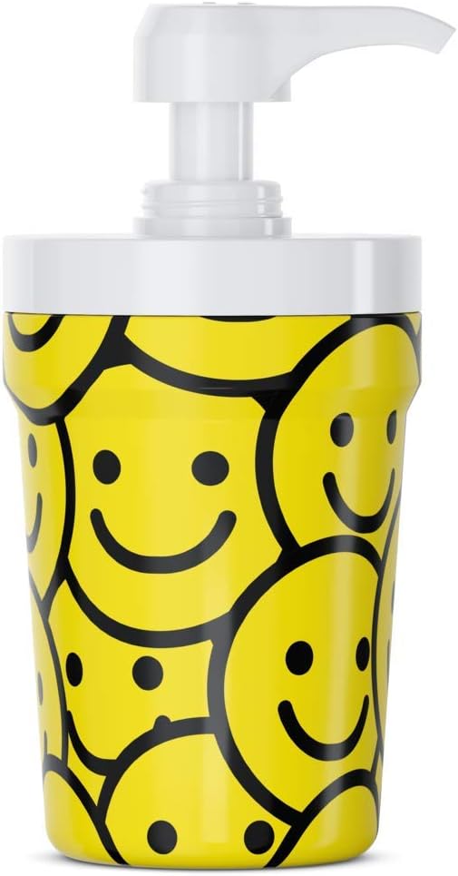 Portable Hand Sanitizer Dispenser for Car Cup Holders (Smiley Face)