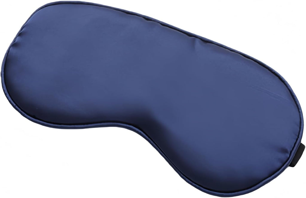 1 Pack Double-Sided Mulberry Silk Eye Mask, Adjustable Ear-Hook Design Cool Breathable Sleep Mask, Non-stifling Eye Cover for Side Sleeping(Blue)