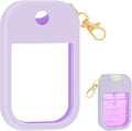 Hand Sanitizer Spray Case Compatible with Touchland, Silicone Hand Sanitizer Case Holder with Keychain for Power Mist and Glow Mist 1 fl oz,(Purple)
