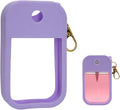 Silicone Case Compatible with Touchland Hand Sanitizer Spray 1 FL. OZ./30 mL, Stylish Hand Sanitizer Mist Accessory with Portable Keychain (Purple, 1 Pack)