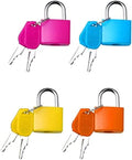 4 Pack TSA Approved Luggage Locks - Suitcase Padlocks with Keys, Travel Baggage Locks for School Gym Lockers, Laptop Bags & Outdoor Gear