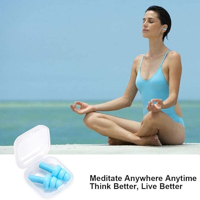 Silicone Ear Plugs for Sleeping,16 Pairs Soft Waterproof Noise Canceling Reduction Earplugs Waterproof Reusable Sound Blocking Earplugs for Concert,Swimming,Study,Loud Noise,Snoring (Light)