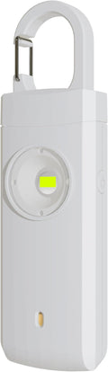 Rechargeable Personal Safety Alarm for Women, Loud Siren Birdie Sound, Strobe SOS LED Light, USB Charging, Be Safe with Personal Alarm Self Defense Keychain for Wife, Daughter, Student, White