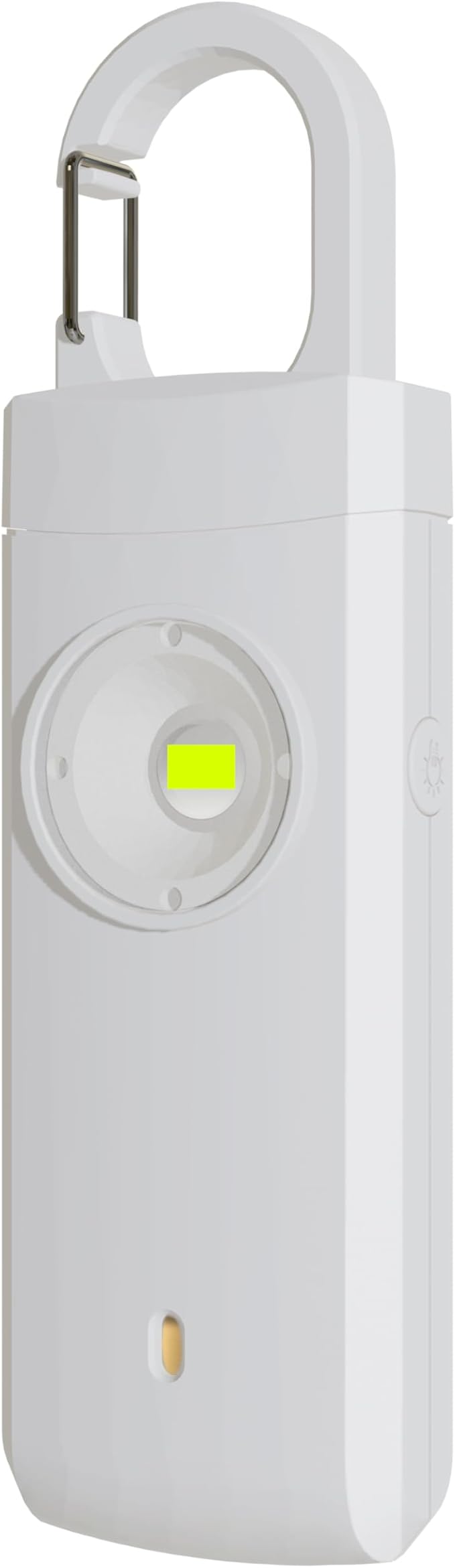 Rechargeable Personal Safety Alarm for Women, Loud Siren Birdie Sound, Strobe SOS LED Light, USB Charging, Be Safe with Personal Alarm Self Defense Keychain for Wife, Daughter, Student, White