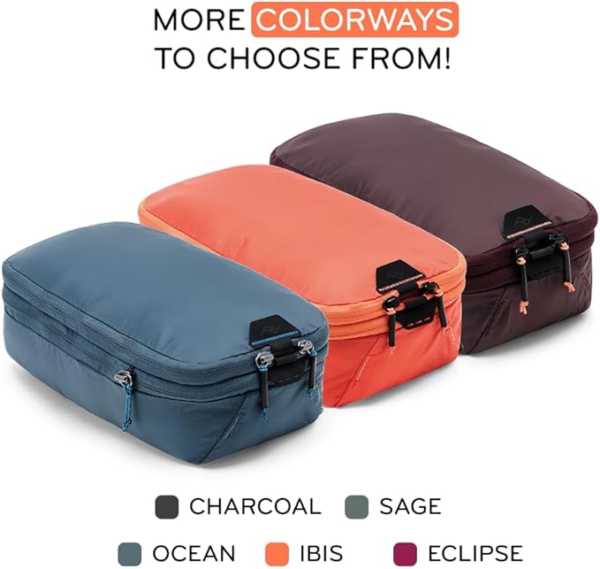 Peak Design Packing Cube, Ibis, Weatherproof Luggage Cube with Dual Compartment Organization, Expansion and Compression, Zipper Opening, Travel Organizer for Men and Women, Size S