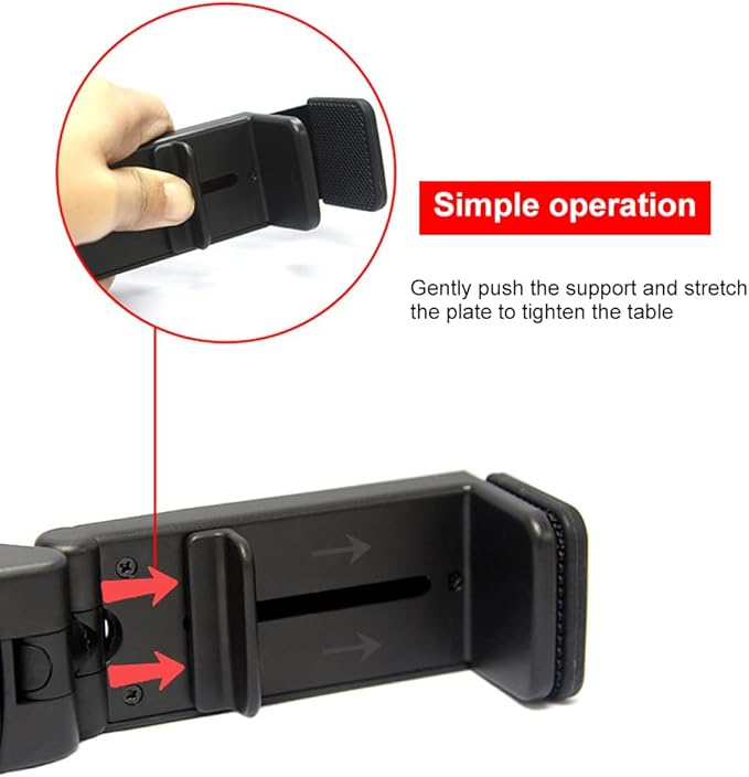 2 Pcs Universal Airplane Travel Phone Holder,Portable Phone Stand 360 Degree Rotaing Design Holder Foldable Pocket Size for Plane, Train, Work, Video and Desk(Color:Black)
