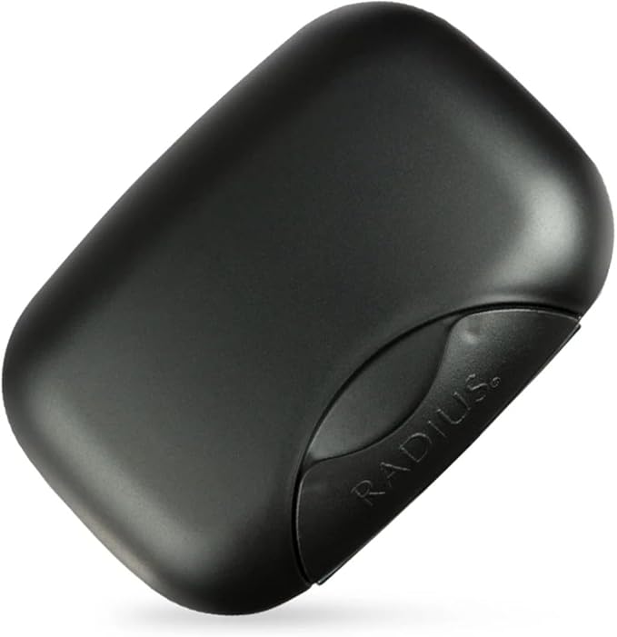 RADIUS Soap Travel Case, BPA-Free Recycled Plastic, Leakproof, Portable for Bathroom, Gym, Home, Camping - Caviar Pearl