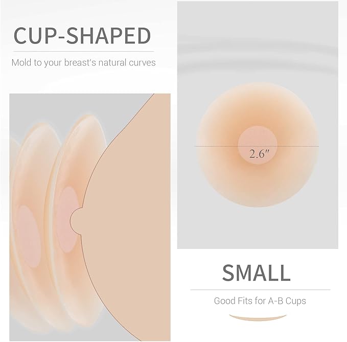VOCH GALA 5 Pairs Nipple Cover for Women Reusable, Adhesive Silicone Nipple Pasties, Sticky Bra Pasties Petals