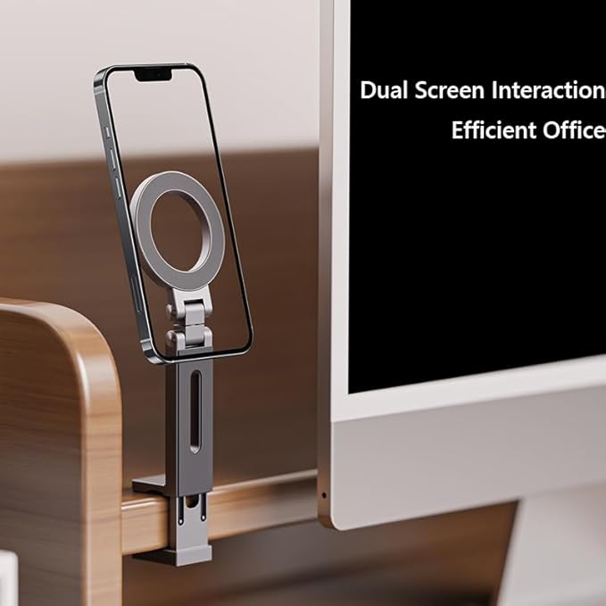 Magnetic Airplane Phone Holder Travel Essentials 360° Flexible Rotation Hands-Free Airplane Phone Mount Foldable Cellphone Mount Adjustable for iPhone 15 Pro Max 14 13 12 Series