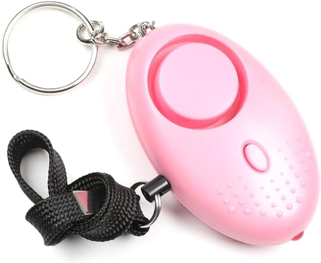 Othmro 3Pcs 120DB Personal Security Alarm Keychains Safe Sound Personal Alarms with LED Lights Emergency Safety Alarm Keychains for Women Men Children Elderly Bags Backpacks Suitcases Pink