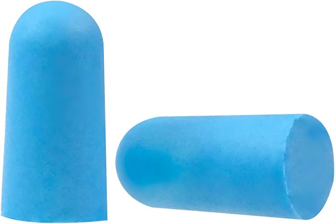 Fan Wu Soft Foam Earplugs 50 Pairs – 32dB Noise Reduction for Sleeping, Travel & Work | Slow Rebound Comfort Fit | Latex-Free Hearing Protection | Blue | Standard Size