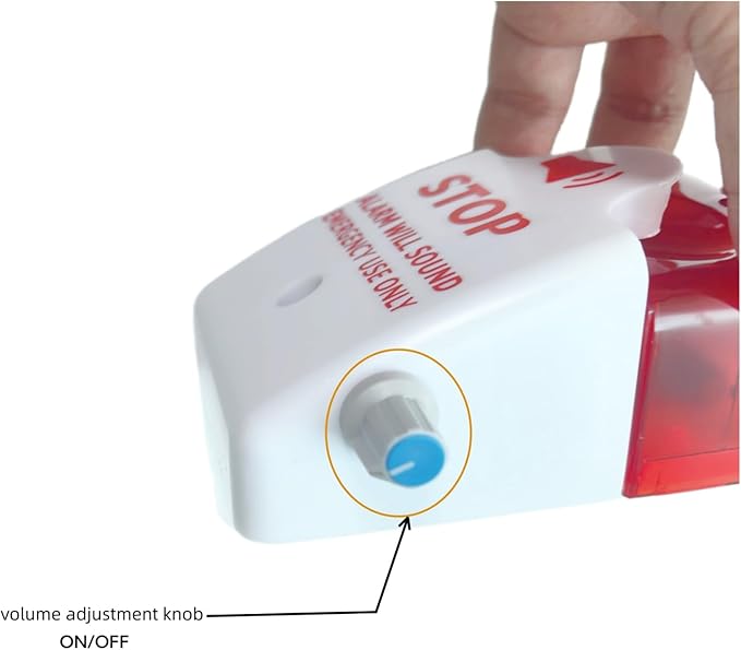 Emergency Door Alarm with Flexible Mount, Door Alarms When Opened, Exit Door Security Stop Alert System, Battery Operated