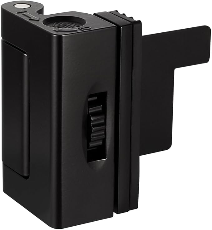 INIRET Black Adjustable Heavy Duty Zinc Alloy Portable Door Lock,Security Device for Enhanced Safety,for Home,Hotels,Travel,Apartments Prevents Unauthorized Entry,No Drill