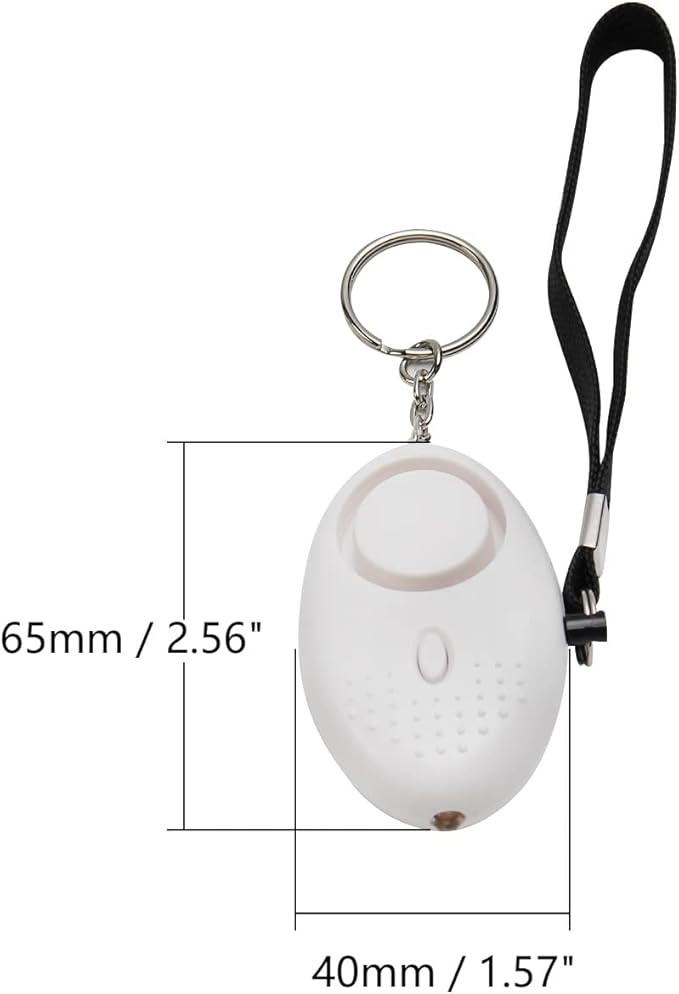 Othmro Safe Sound Personal Alarm 4 Pack 120DB Personal Security Alarm Keychain with LED Lights, Emergency Safety Alarm for Women, Men, Children, Elderly White