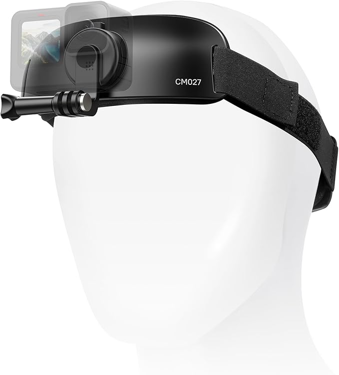 ULANZI CM27 2 in 1 Head Strap Mount for Action Camera - Quick Release Head Mount Set Support Vertical Shots Vlog Video Accessories for Action Camera, Compatible with GoPro Hero 13, 12, 11, 10, 9, 8