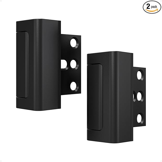 Greatalent 2Pack Home Security Door Reinforcement Lock Childproof, Door Locks for Kids Safety, Door Lock Latch Stopper for Front Door Inside Top of Door, Aluminum Construction Finish