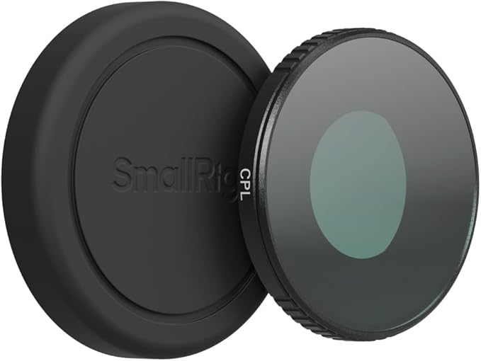 SmallRig CPL Filter for DJI Osmo Action 6, Circular Polarizer Lens with Silicone Cover & Cleaning Cloth, Reduces Glare & Reflections for Water Sports and Outdoor Action Camera-5966