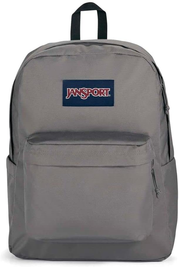 JanSport SuperBreak Plus Backpack with Padded 15-inch Laptop Sleeve and Integrated Bottle Pocket - Spacious and Durable Daypack for Work and Travel - Graphite Grey