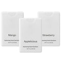 Set of 3 Power Mist Hydrating Hand Sanitizer Spray Bulk Travel Size Quick-drying Hand Sanitizer 0.67 Fl. oz Compact Card Spray Bottle Mango Apple Strawberry Scent for Handbag Desk Drawer Pocket