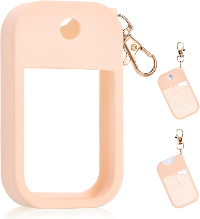 Silicone Case Compatible with Touchland Hand Sanitizer Spray, Protective Case for Spray 1FL. OZ (Blush Beige(1PCS))