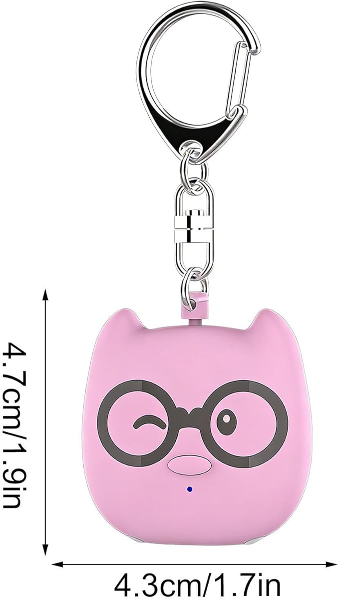 Genérico Personal Safety Devices, with Light, Cute and Portable Keychain | Mode, Attractive and Portable Design, for Men, Women, Older Travel, Camping, Hiking, Climbing to the Air