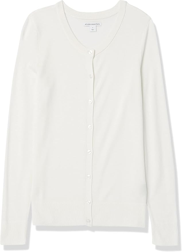 Amazon Essentials Women's Lightweight Crewneck Cardigan Sweater (Available in Plus Size)