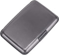 ELFISH Mini RFID Aluminum Wallet Credit Cards Holder Business Card Case Metal ID Case for Men Women (Grey)