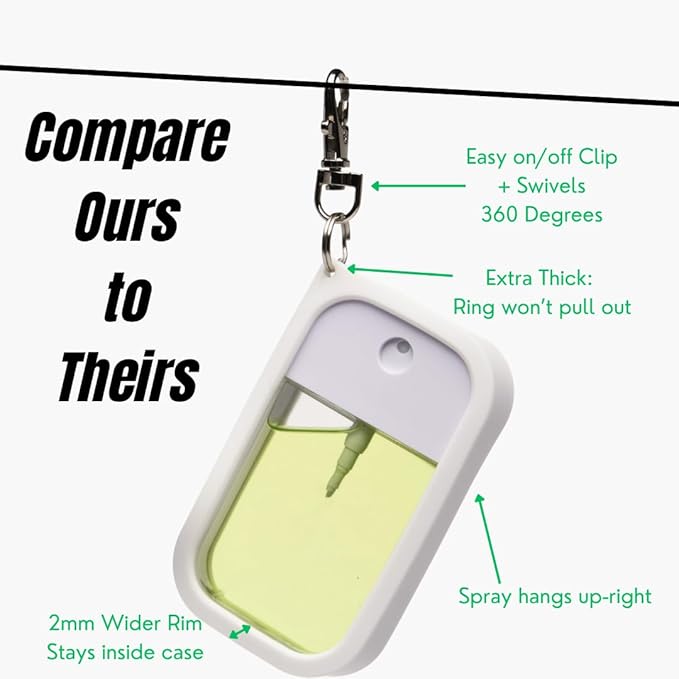 Silicone Case Compatible with Touchland Hand Sanitizer Spray, Power Mist and Glow Mist 1 fl oz