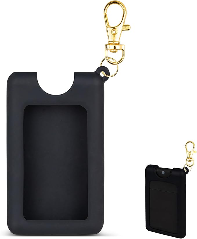 Silicone Case Compatible with Noshinku Pocket Hand Sanitizer, Protective Case with Keychain for Travel Size